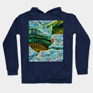 Abstract vibrant rocks and rock pool Hoodie